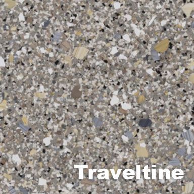 Stone-like texture: speckled pattern in gray, white, beige, and black, labeled 
