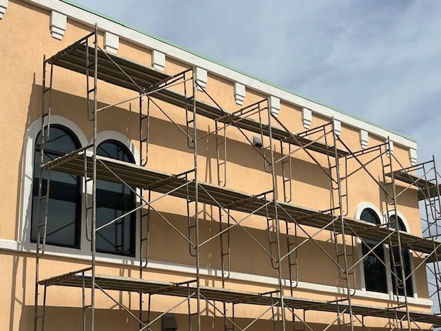 A close up of a shiny concrete floor in a room.