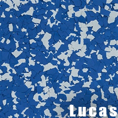 A blue and white camouflage pattern with the name lucas below it