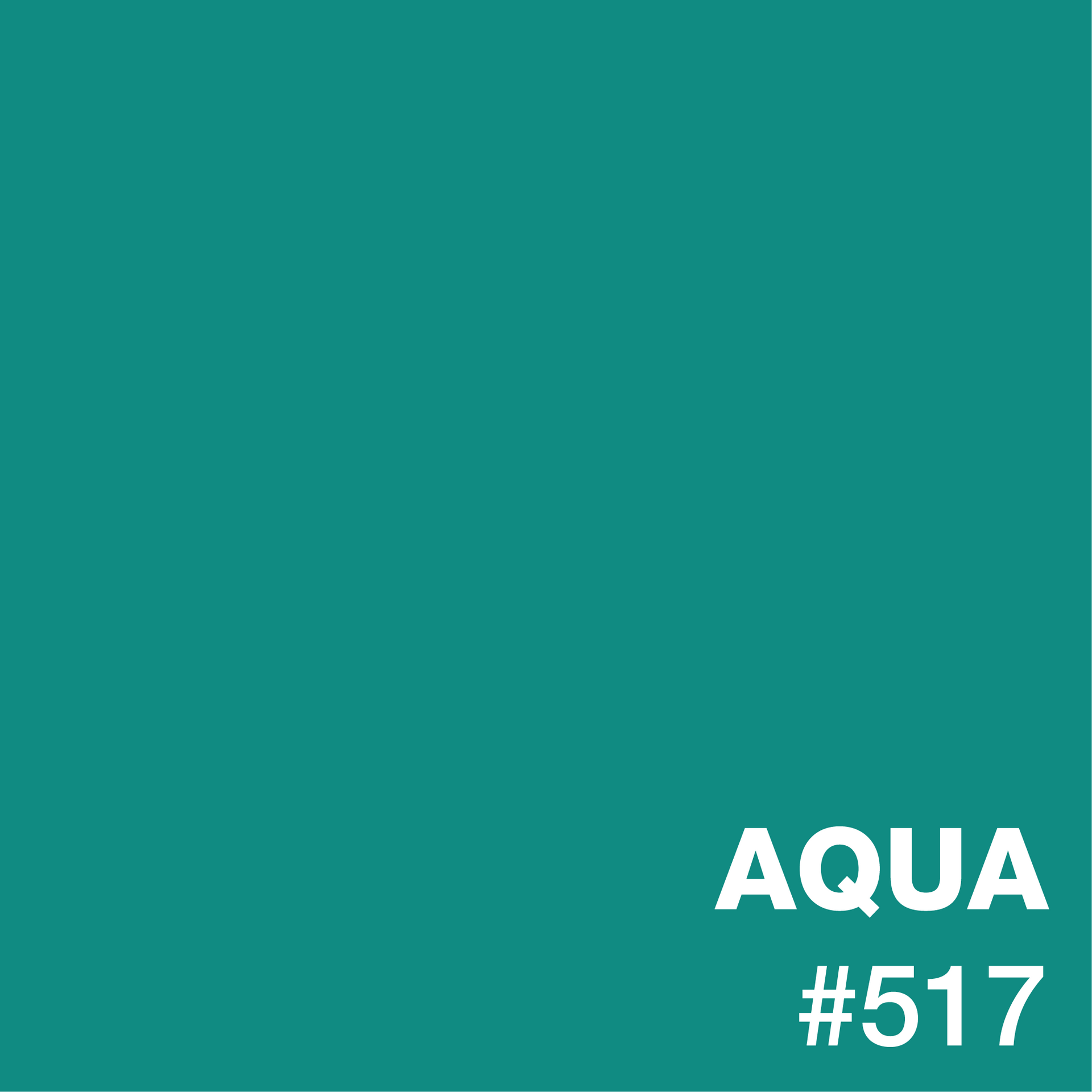 Aqua # 517 is a teal color with a white border.