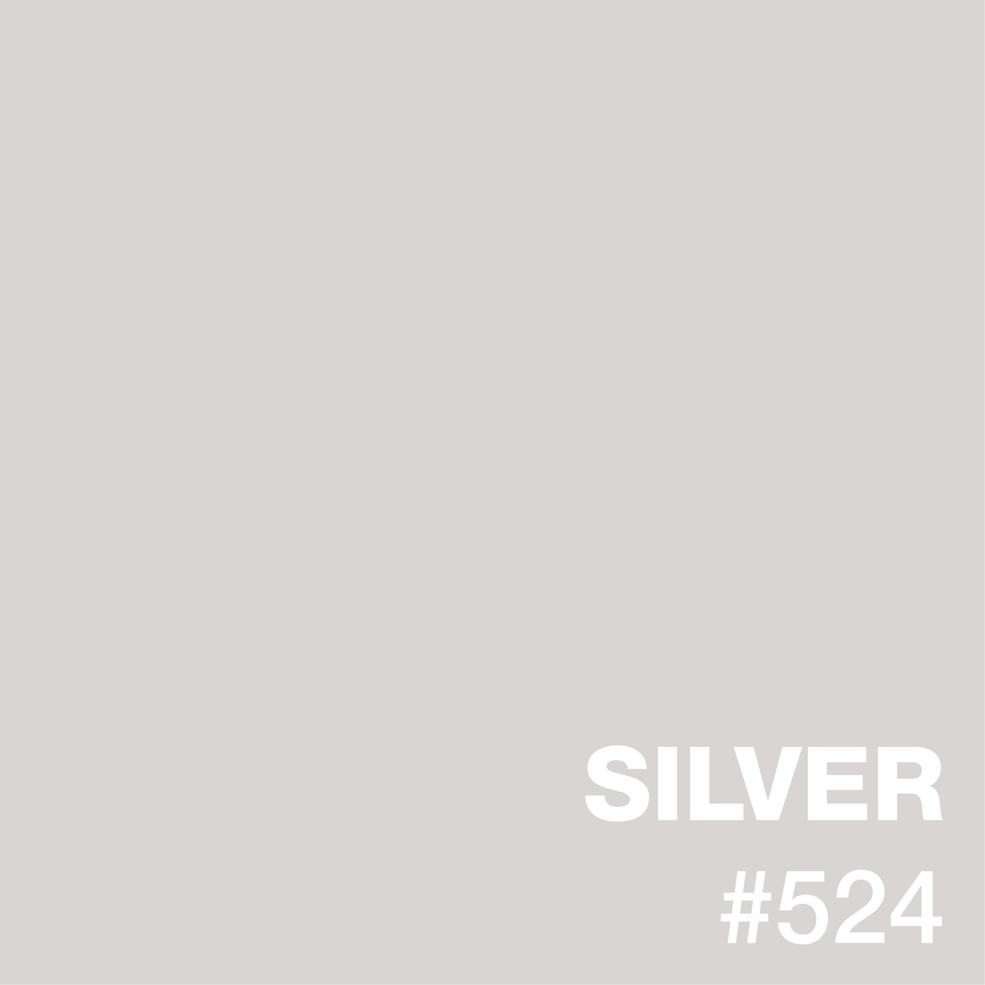 A white background with the words `` silver # 524 '' written on it.