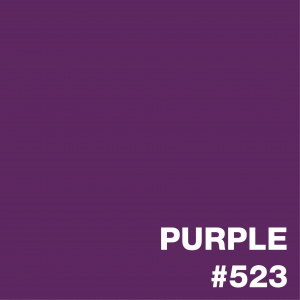 A purple square with the words purple #523 on it