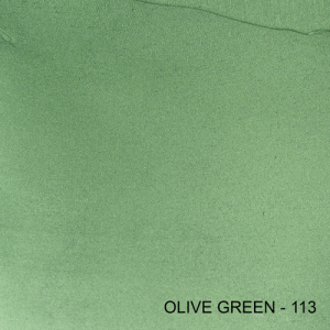 A close up of a piece of paper that says olive green 113