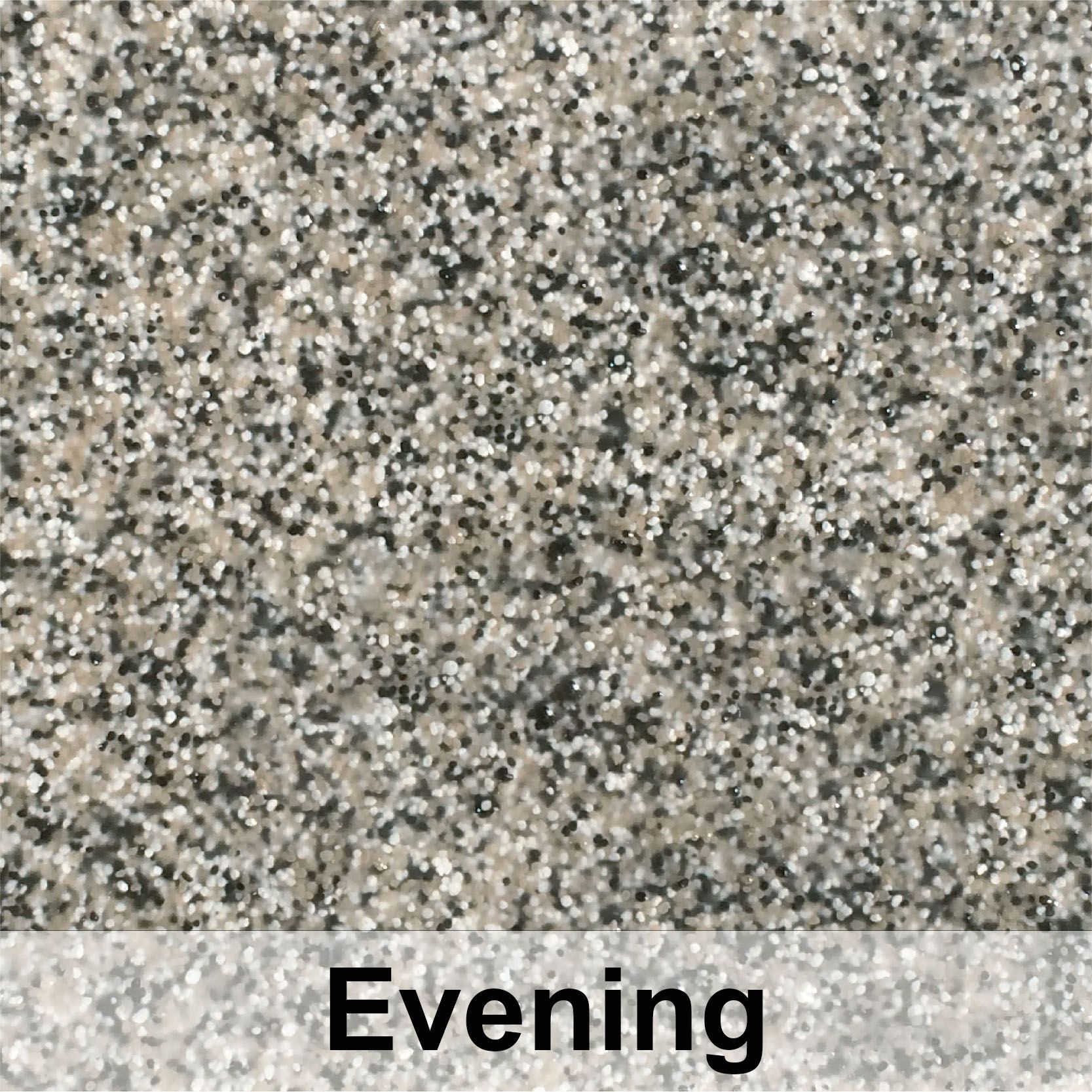 A close up of a carpet with the word evening written on it.