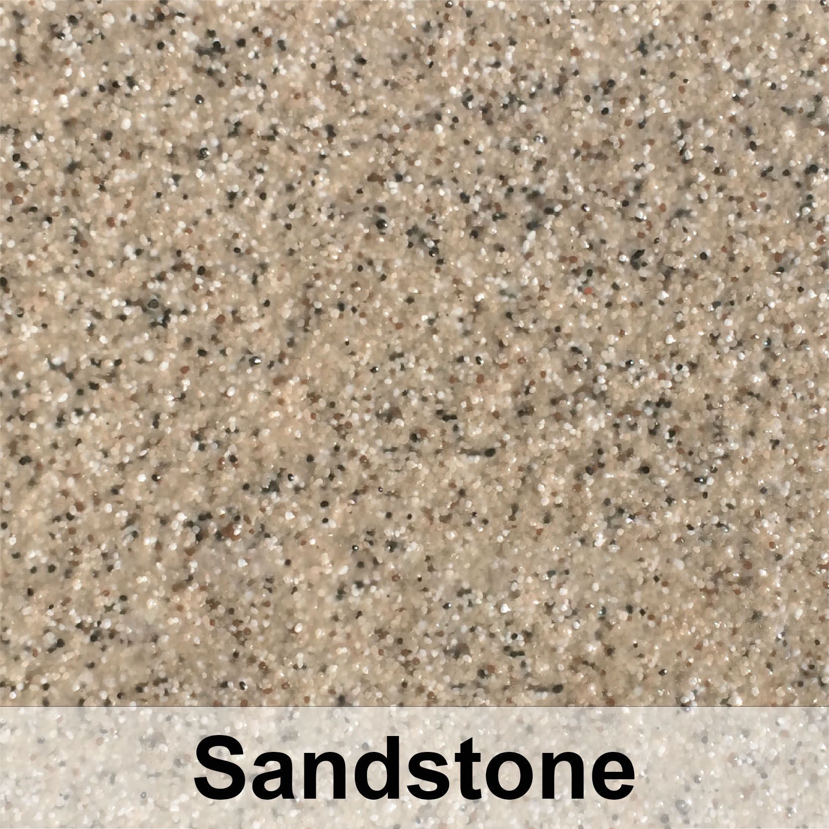 A close up of a sandstone surface with the word sandstone below it.