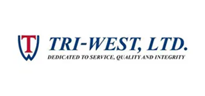 Logo for Tri-West, LTD., with a red and white