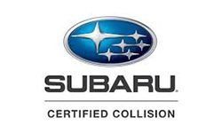 Subaru logo: oval blue emblem with silver border and five stars. 