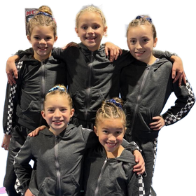 Gymnast kids showing medals