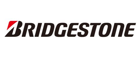 The bridgestone logo is black and red on a white background.