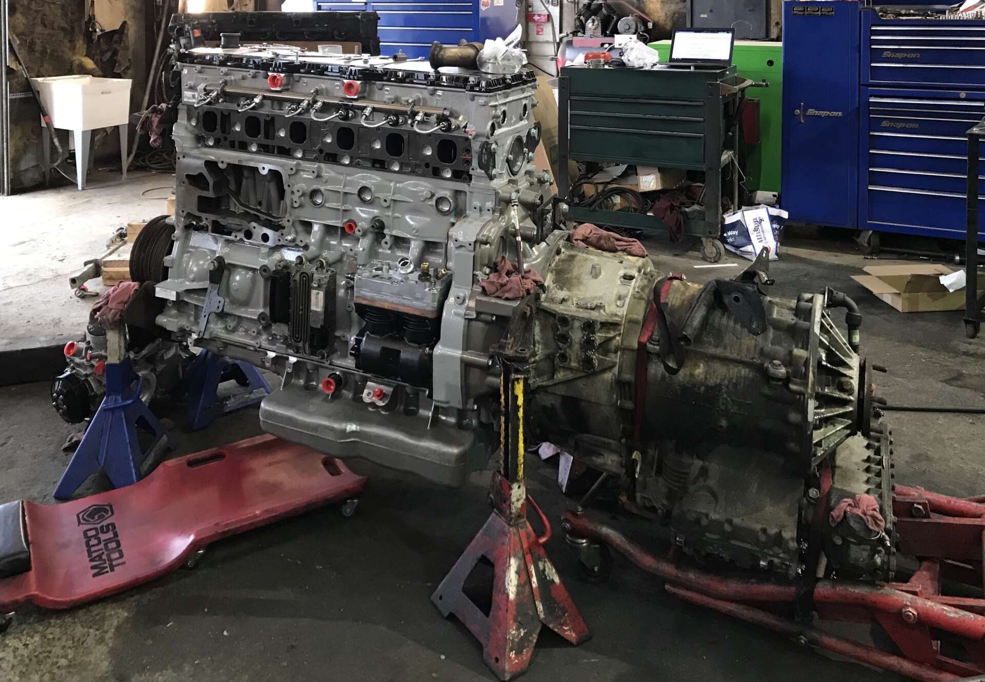 Bus engine overhaul