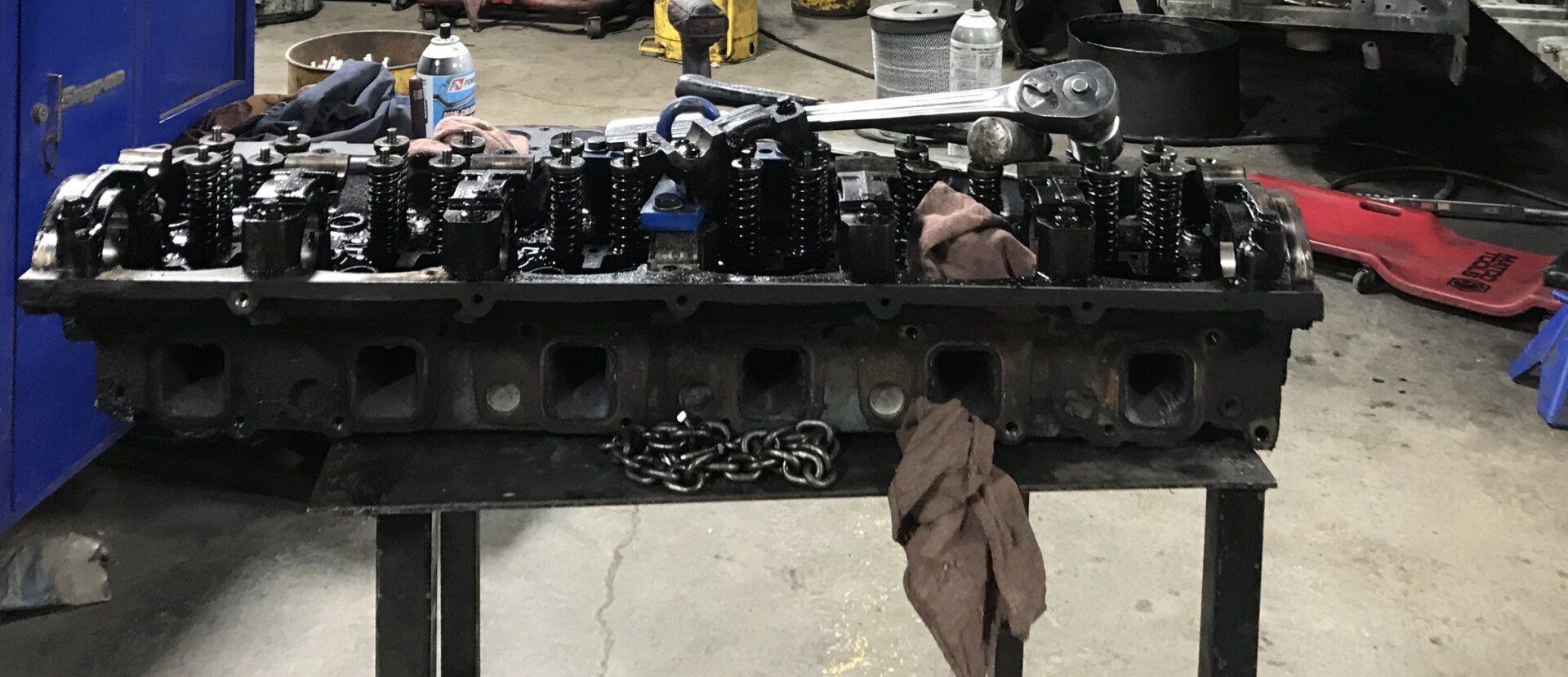 Bus engine overhaul