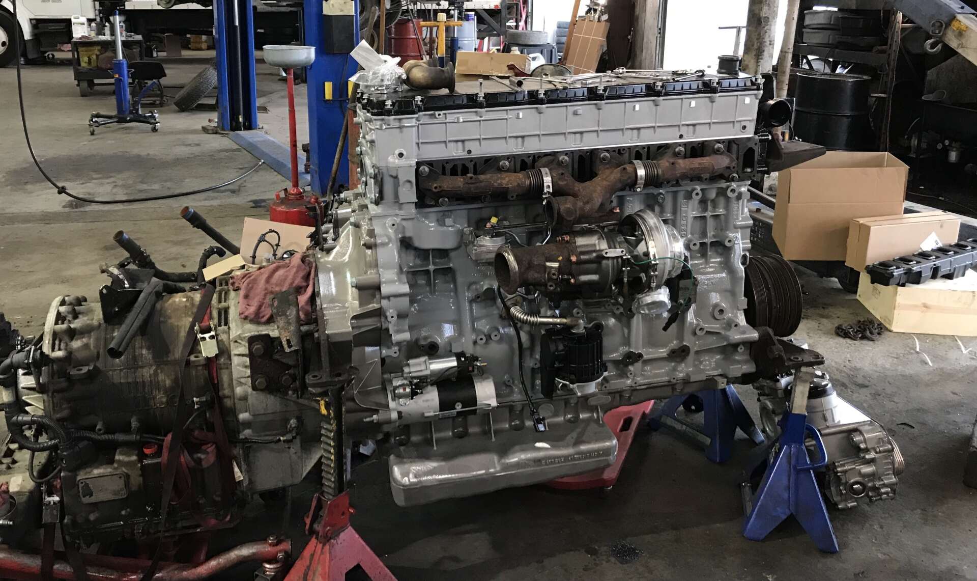 Bus engine overhaul