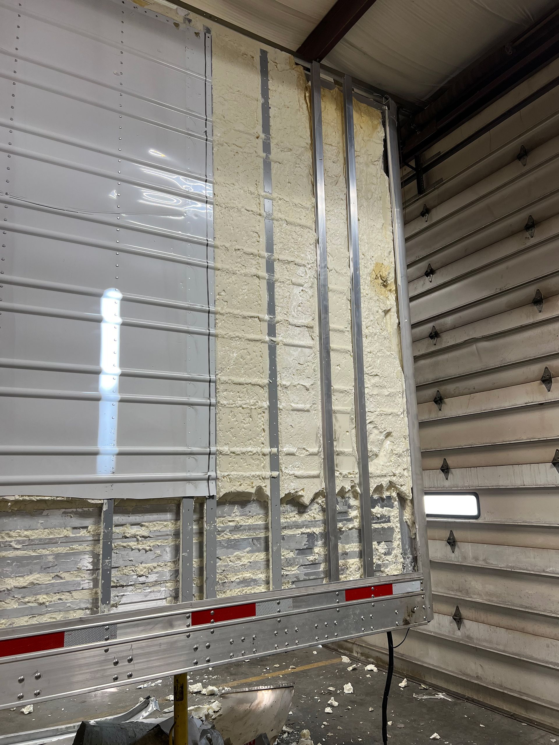 Back of reefer container damage