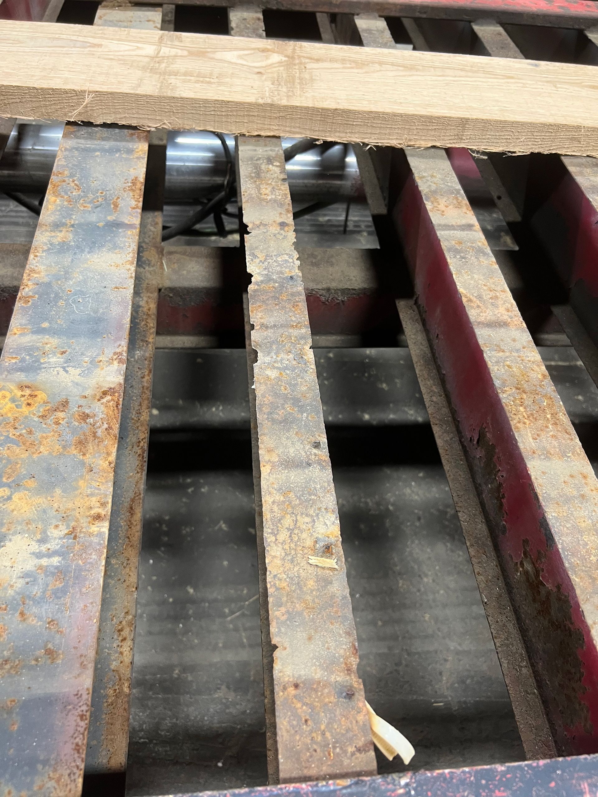 Damaged trailer floor