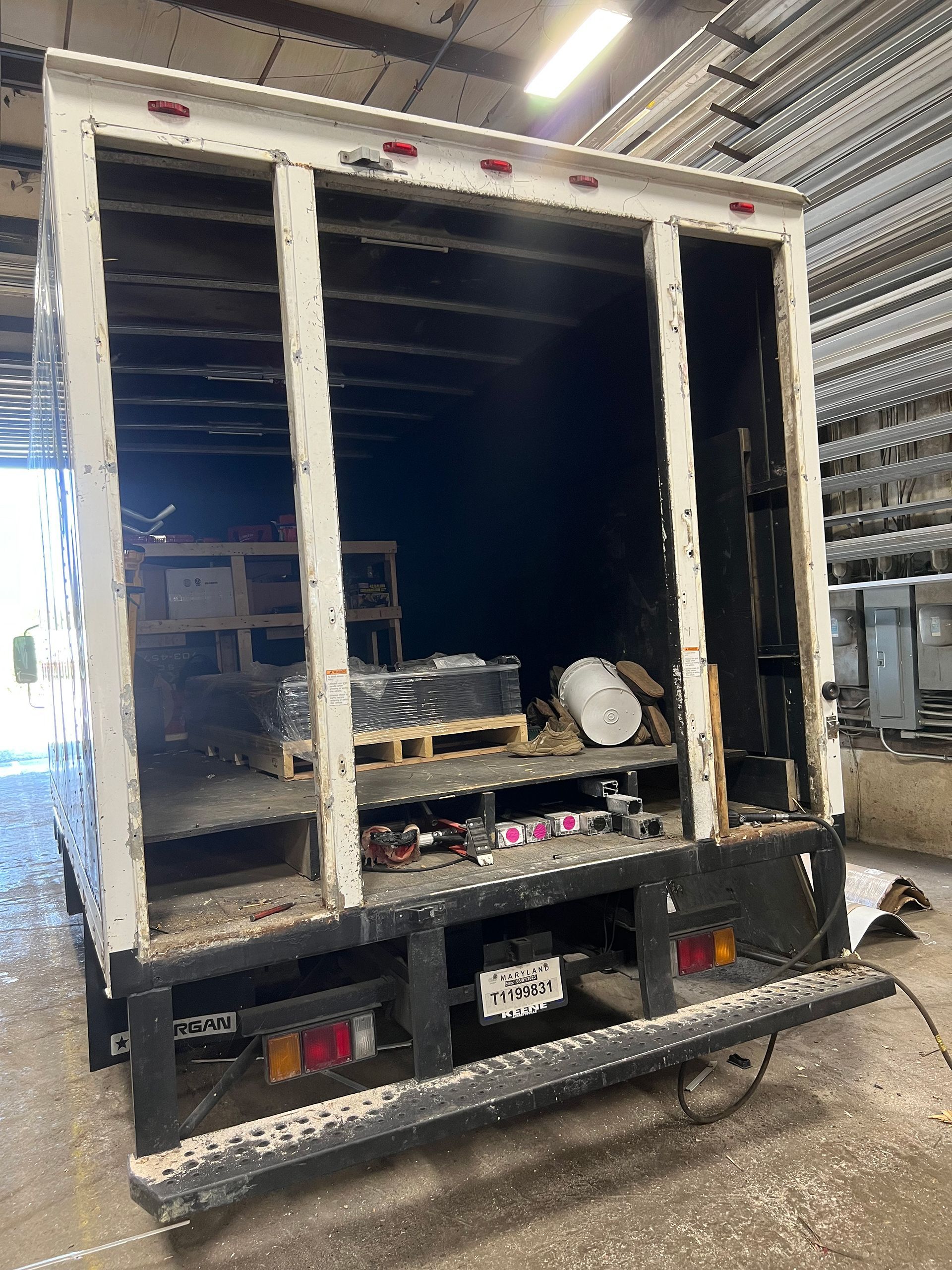 Truck with door removed