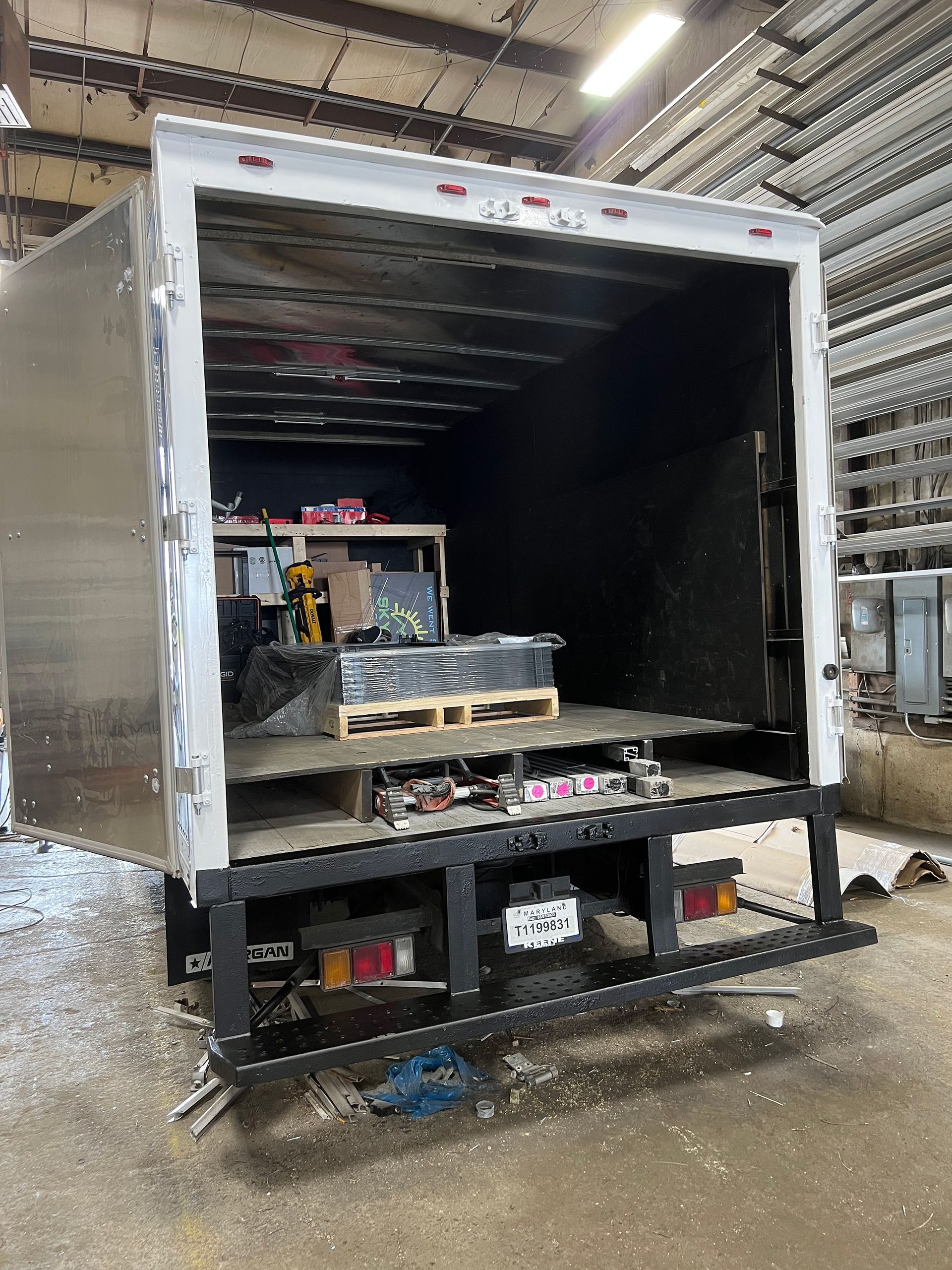 Installation of new truck swing doors