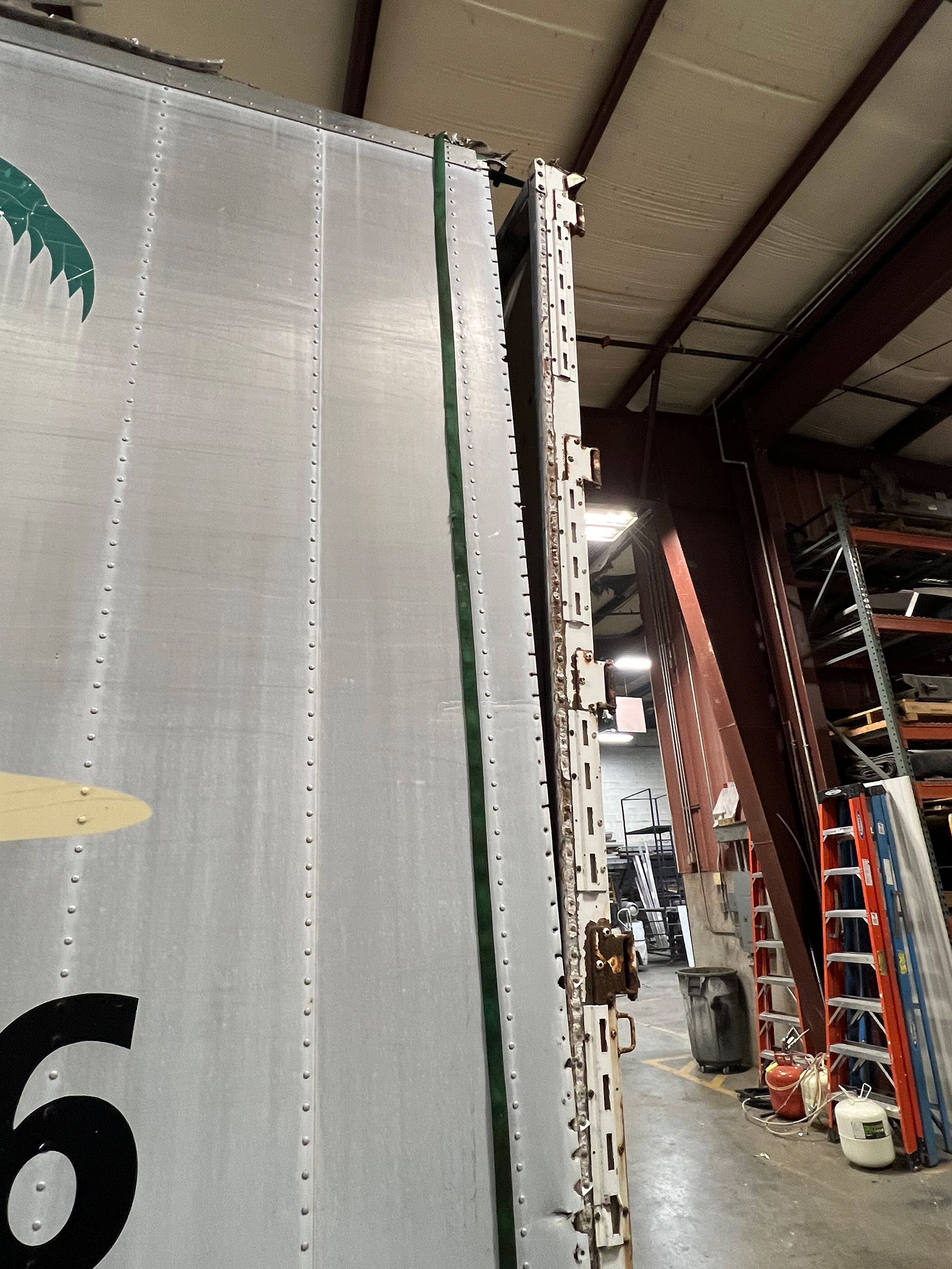 Damaged trailer door