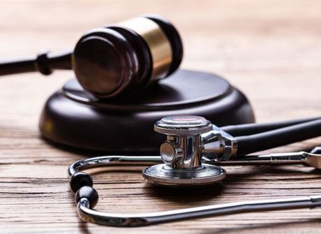 A gavel and a stethoscope