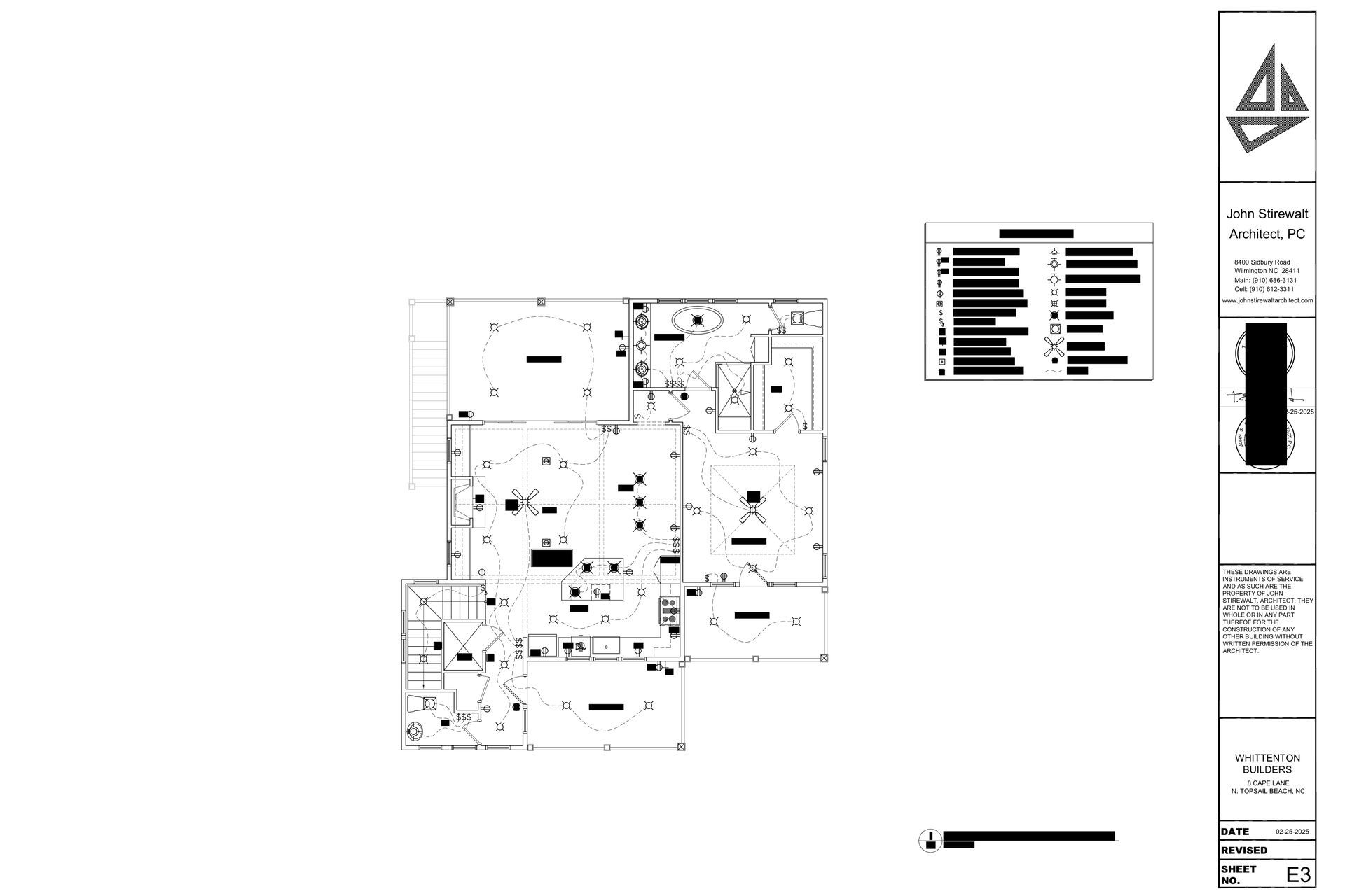 Floor plan of a house with rooms, doors, and furniture layout, labeled with text and a scale bar.