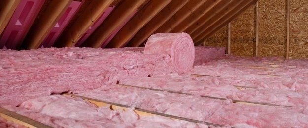 Attic insulation installation
