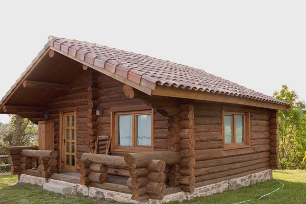 Log Home Staining Work
