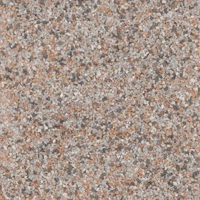 Close-up of pink, gray, and beige speckled granite texture.