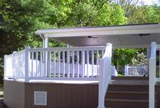 outdoor wooden railing