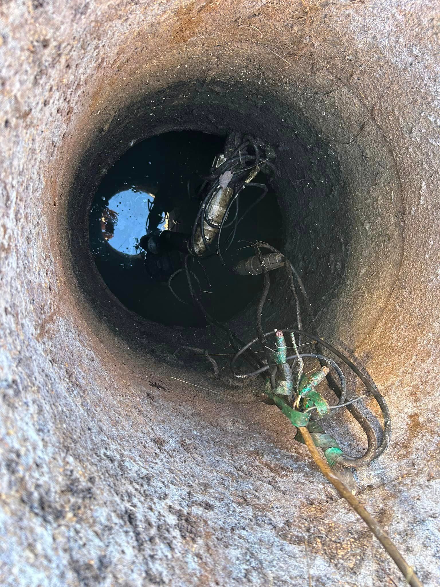 a spider is crawling out of a hole in the ground .