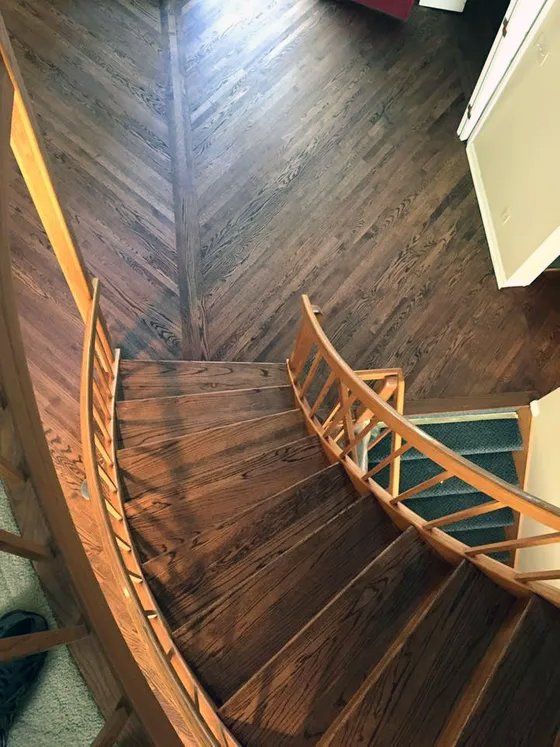 Wood flooring and stairs