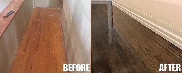 Before and after wood service