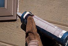 Window frame caulking