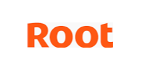 Orange “Root” text on a white background