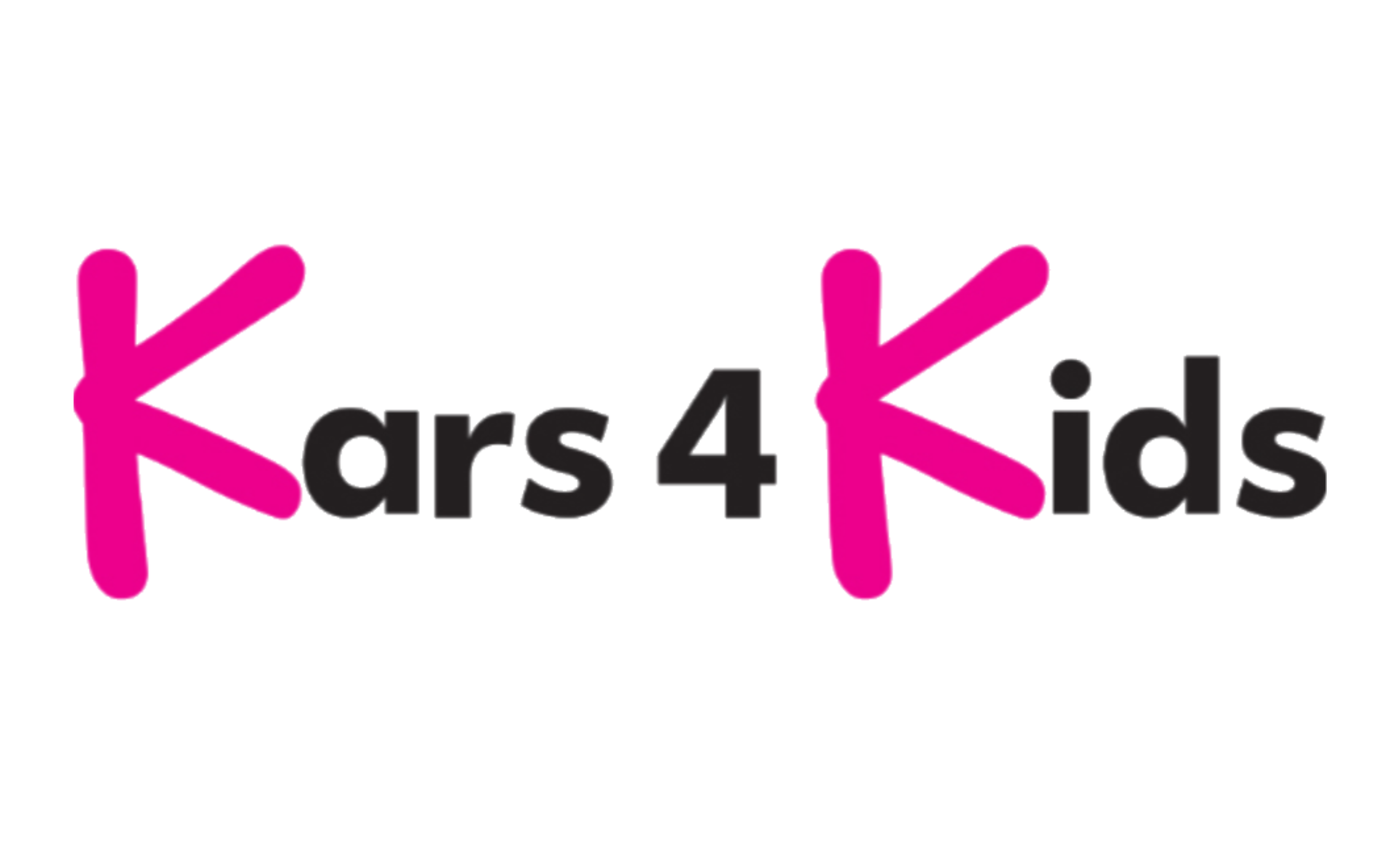 Kars 4 Kids logo in black and bright pink text on a white background