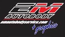 E M Auto Body Service - Logo