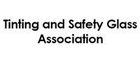 Tinifing and Safety Glass Association text logo in black on a white background