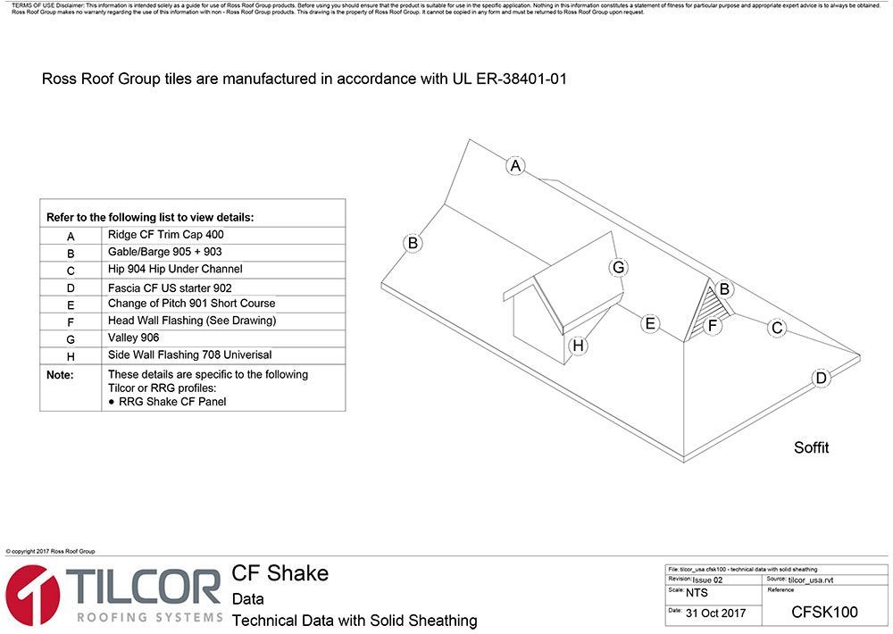 Technical data with solid sheathing