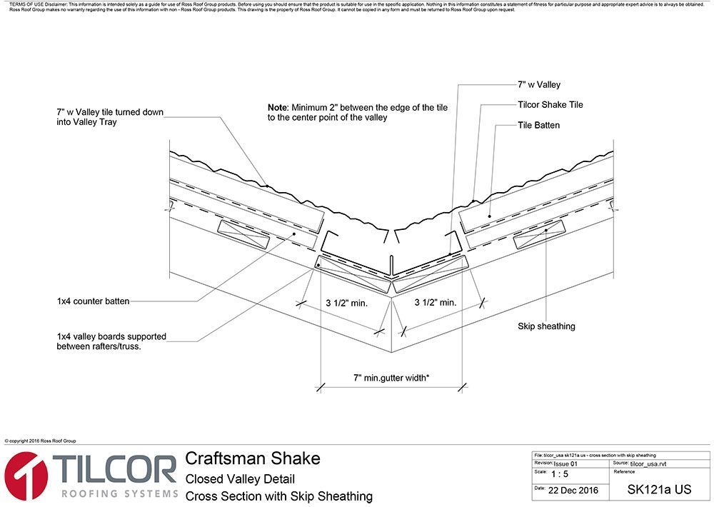 Cross section with skip sheathing