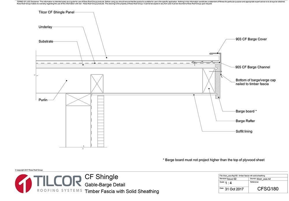 Timber fascia with solid sheathing