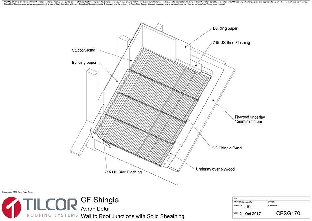 Wall to roof junctions with solid sheathing