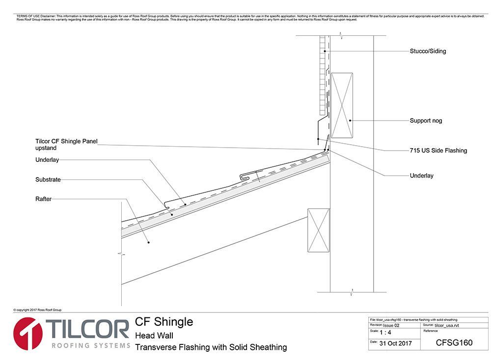 Transverse flashing lead edge with solid sheathing