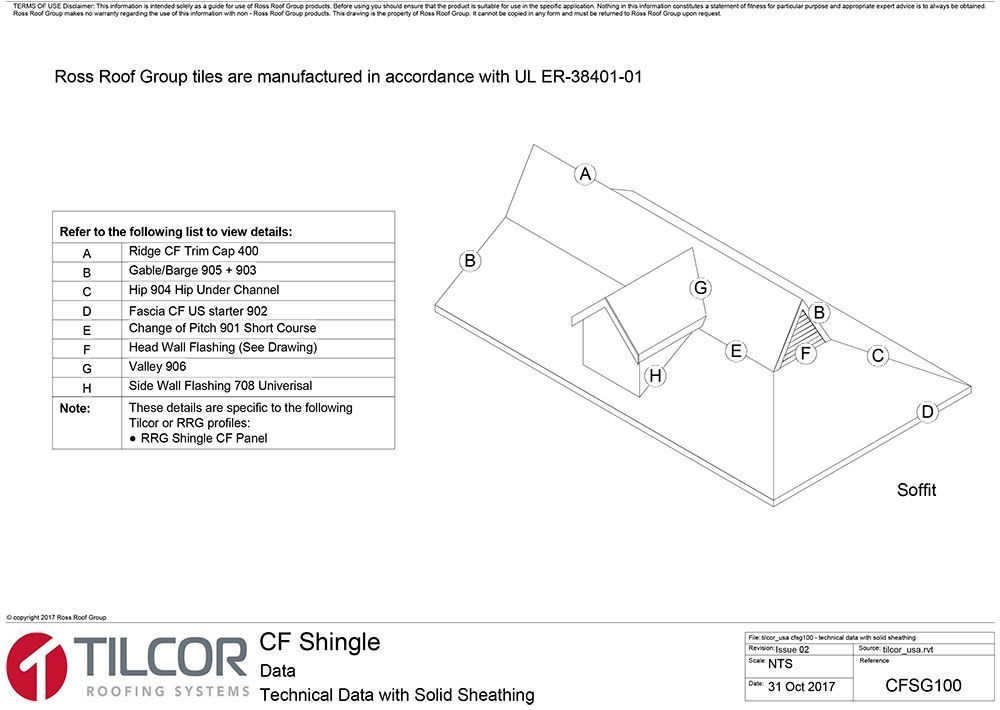 Technical data with solid sheathing