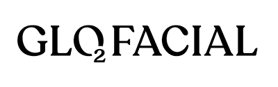 Black text on a white background that reads GLO2FACIAL with the 2 as a subscript.