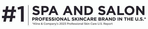 The logo for # 1 spa and salon is a professional skincare brand in the u.s.