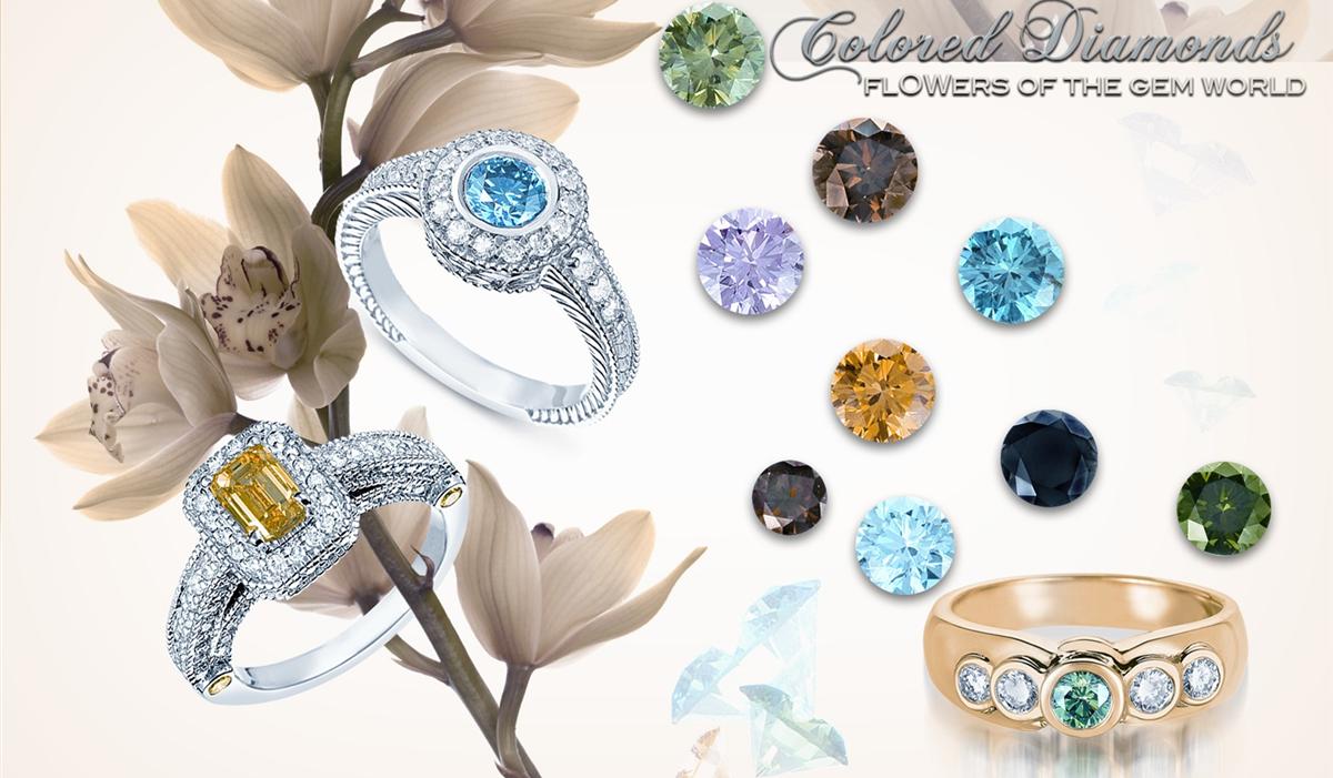 Colored diamond rings and colored diamonds