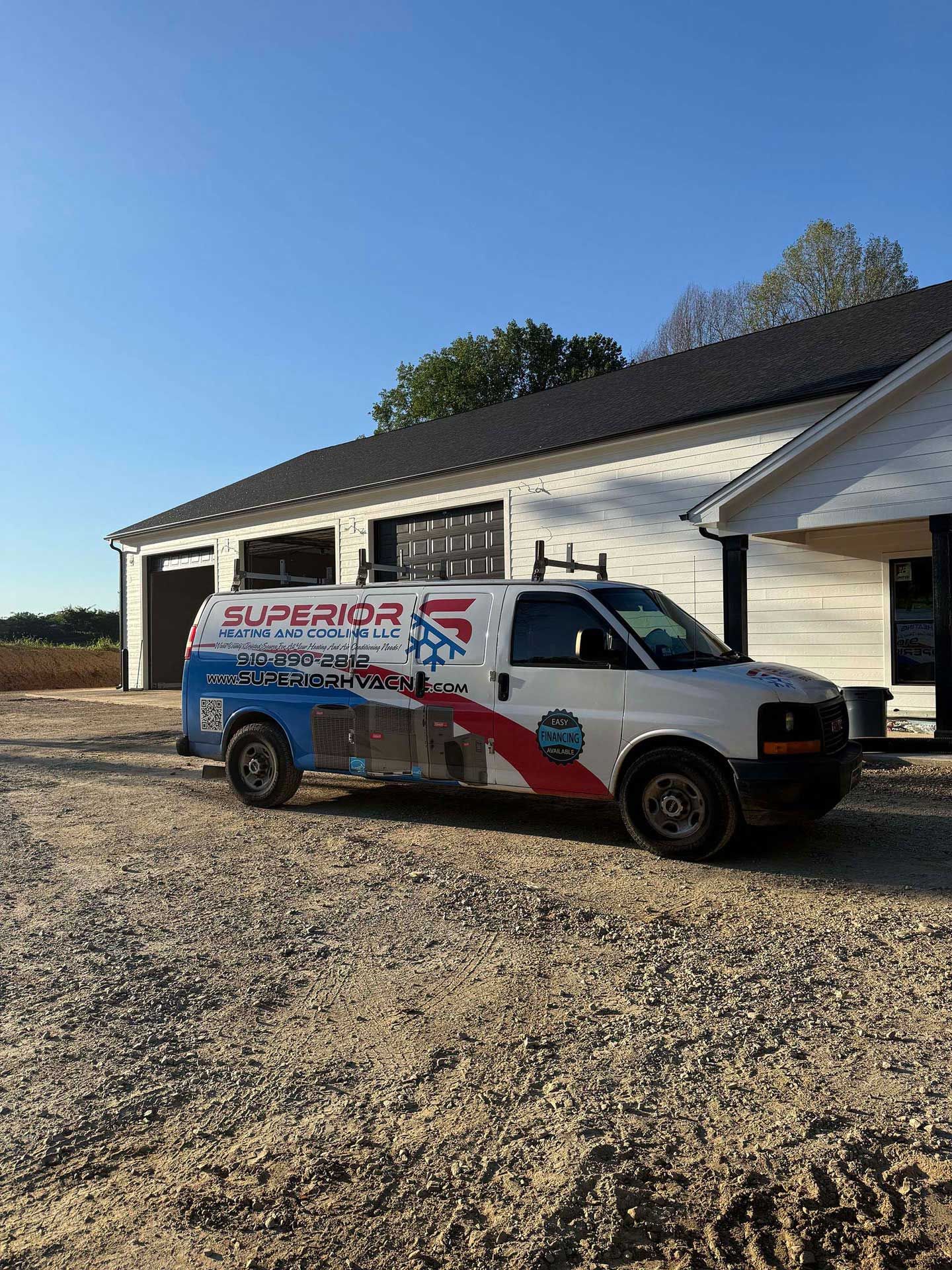 White service van with 