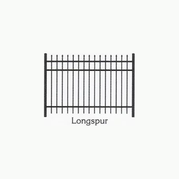 A picture of a longspur fence on a white background.