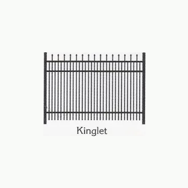 A drawing of a kinglet fence on a white background.