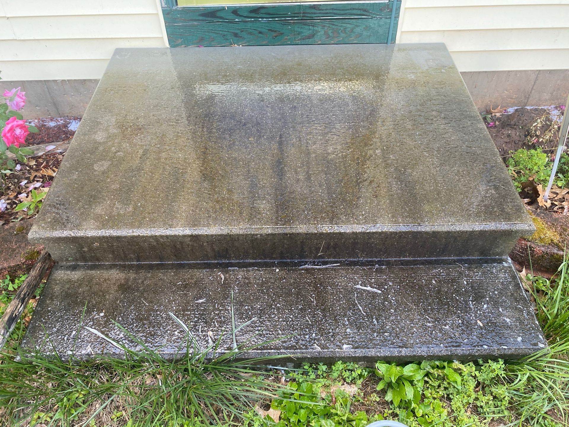 concrete front step