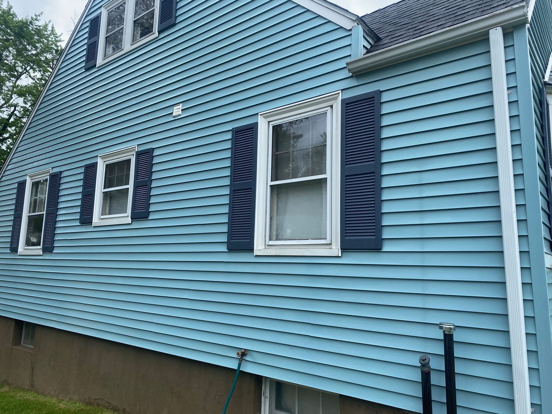 after cleaning siding