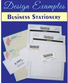 Printed business stationery samples